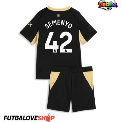 Dres Manchester City Antoine Semenyo #42 Preč pre deti 2026-27 Krátky Rukáv (+ trenírky)